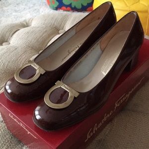 Salvatore Ferragamo patent leather pumps